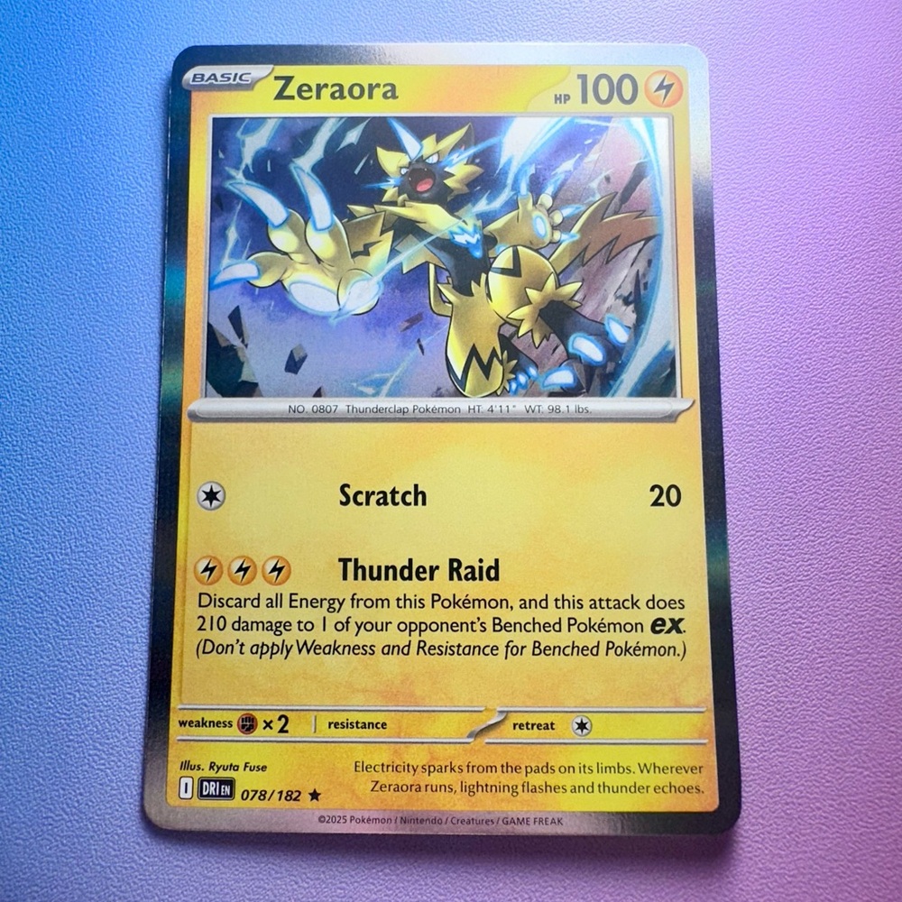 zeraora - 078/182 (holo rare) — pokemon: destined rivals